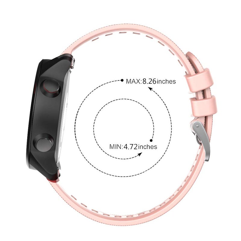 ISABAKE Watch Band for Garmin Forerunner 245/245 Music/Forerunner 645/645 Music,Compatible with Garmin Vivoactive 3 /Venu Sq/Vivomove HRï¼Œ20mm Soft Silicone Replacement Wristbands (Pink) - Image 5